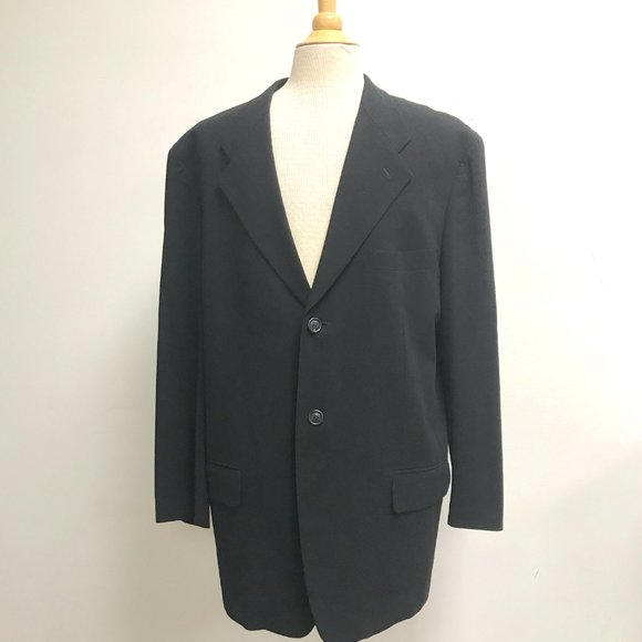 Issey Miyake Men black wool blazer 2xl XXL 46 2 Button Vintage made in Japan - Picture 1 of 7